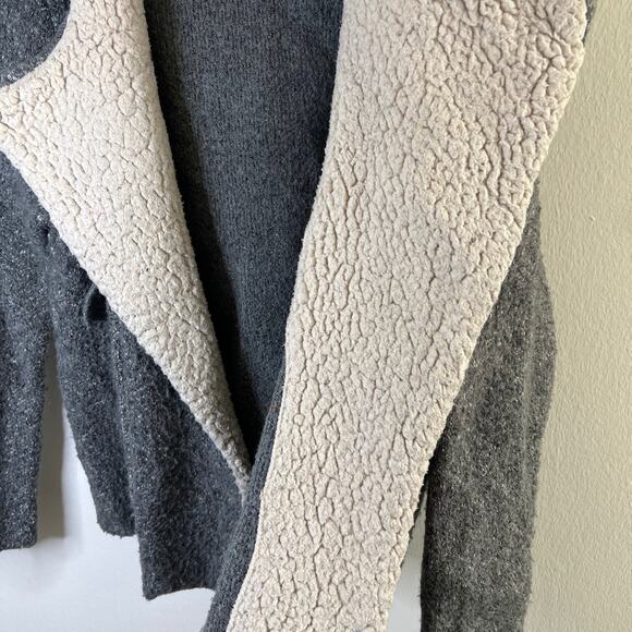 ZARA Knit Sherpa Collar Cardigan - Picture 12 of 16
